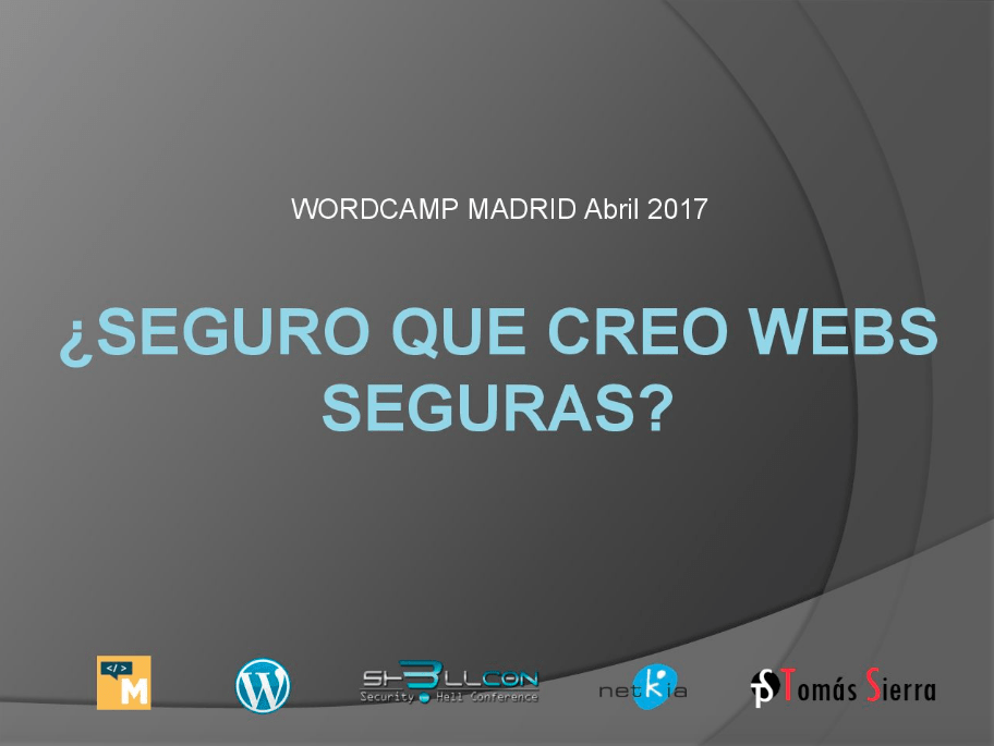 Presentación diapositivas WordCamp Madrid 2017