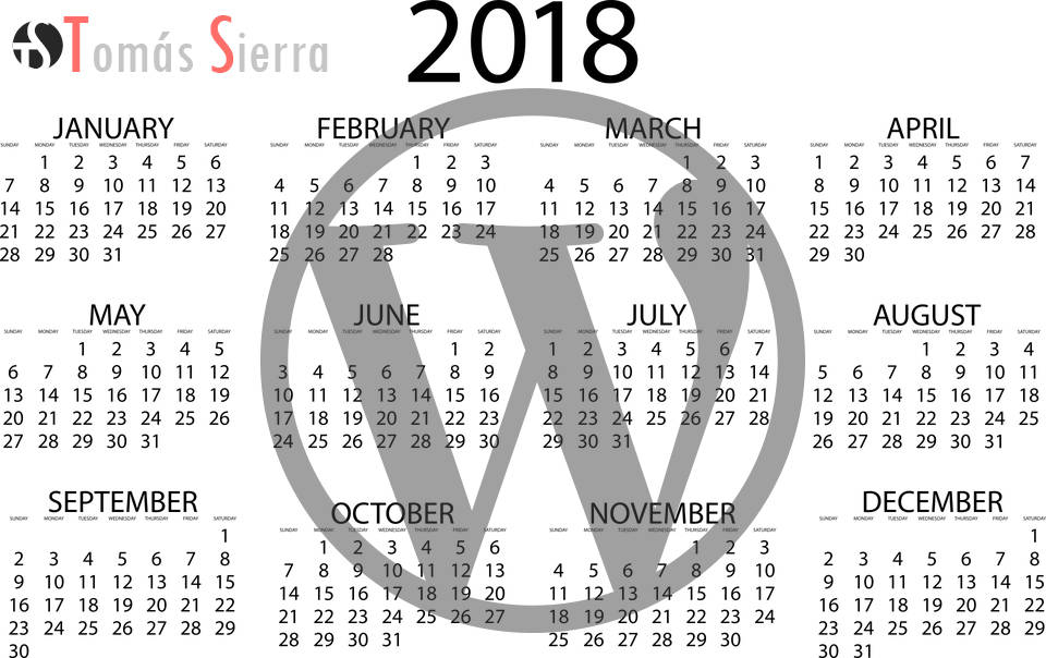 Calendario de WordCamps en España para 2018
