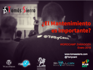 Presentacion Tomás Sierra WordCamp Zaragoza 2018