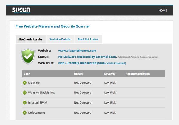 Escanea tu web en busca de malware con Sucuri Sitecheck